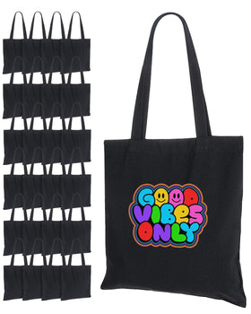 Lzerking tote with 10oz black canvas and sturdy stitching for daily use.