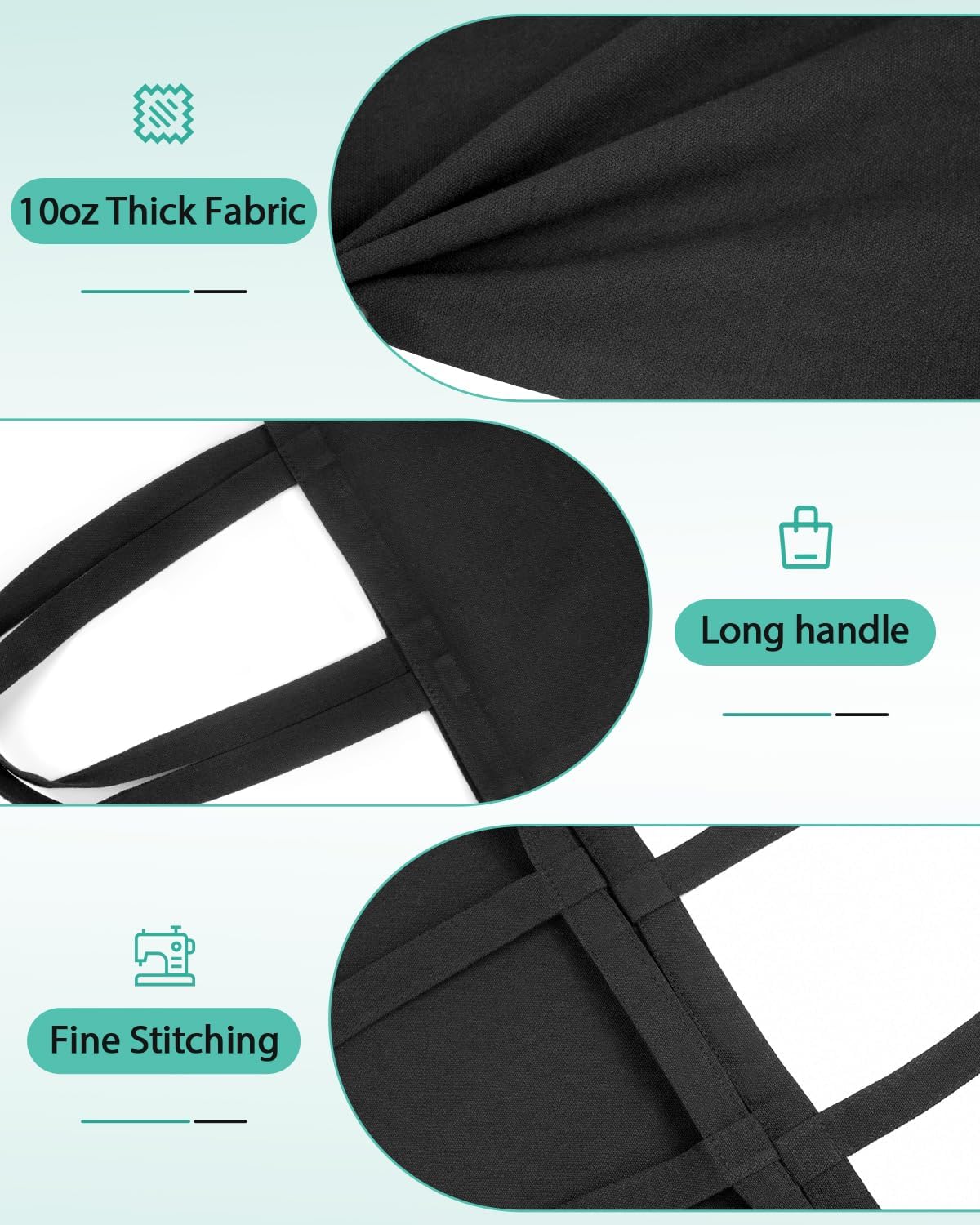 Lzerking tote blank canvas ideal for DIY customization with paint or HTV.