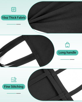 Lzerking tote blank canvas ideal for DIY customization with paint or HTV.