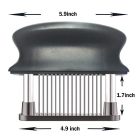 LZONSTK stainless steel blades, dual-edged for durable tenderizing across meats.