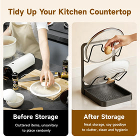 LzzzFZCF detachable drip tray catches condensation for cleaner counters.