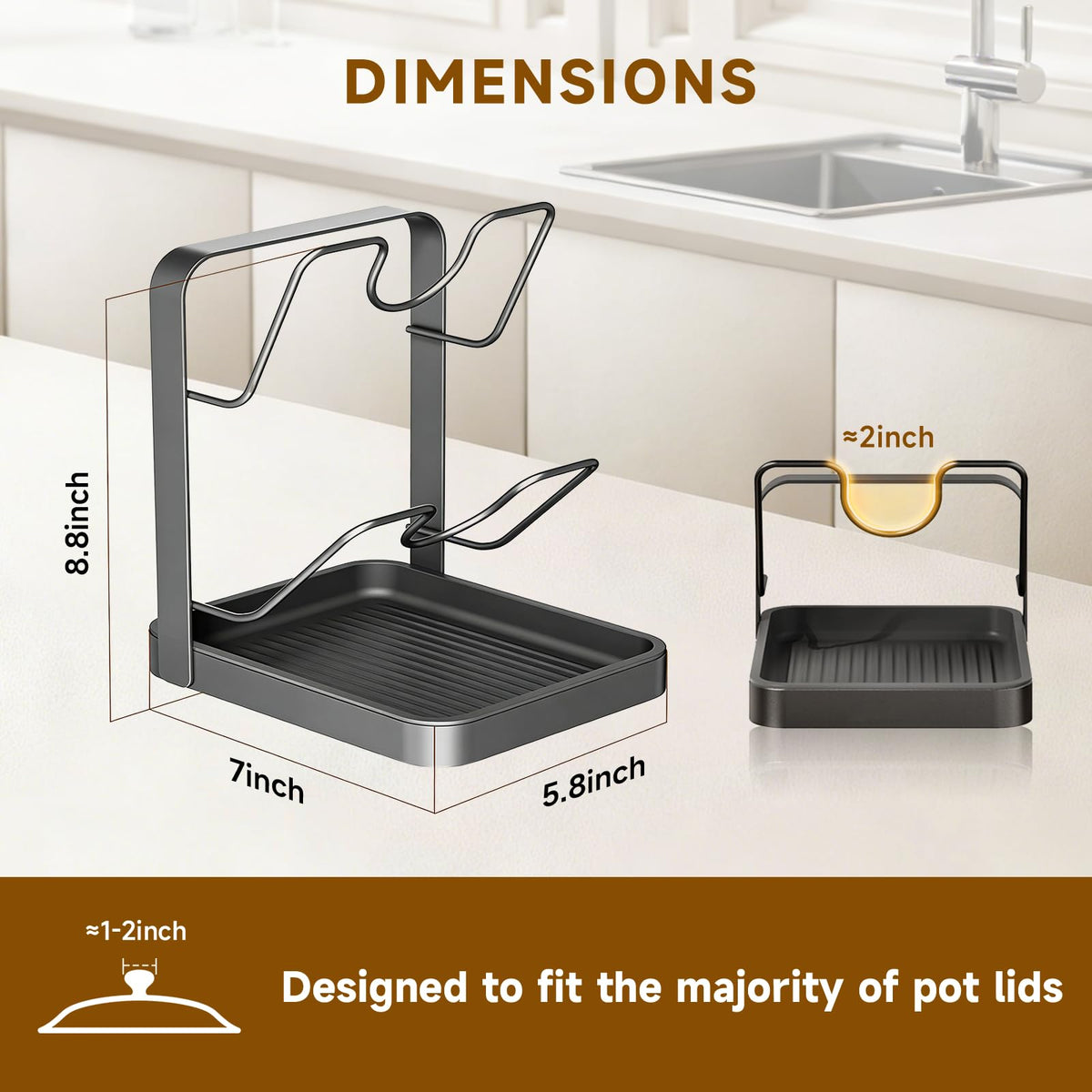 LzzzFZCF stable base with non-slip feet protects countertops.