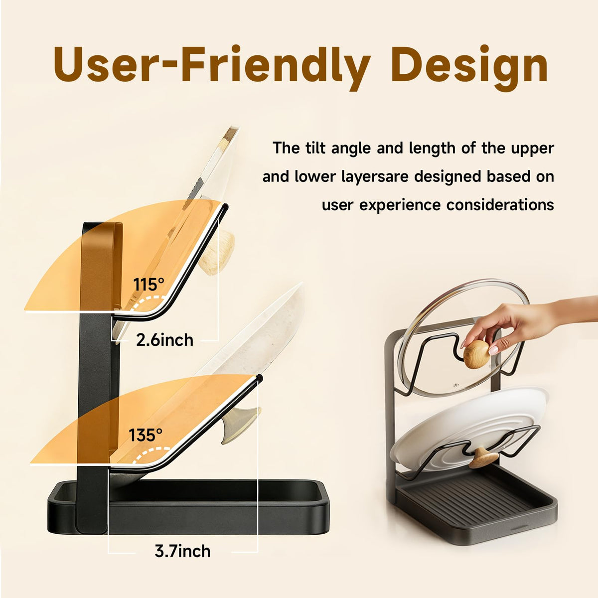 LzzzFZCF unit with U-shaped slots securely holds lids in place.