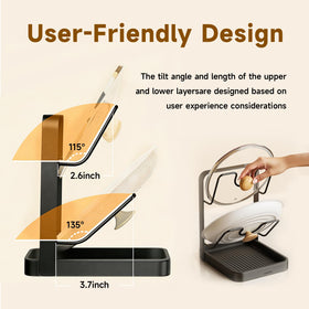 LzzzFZCF unit with U-shaped slots securely holds lids in place.