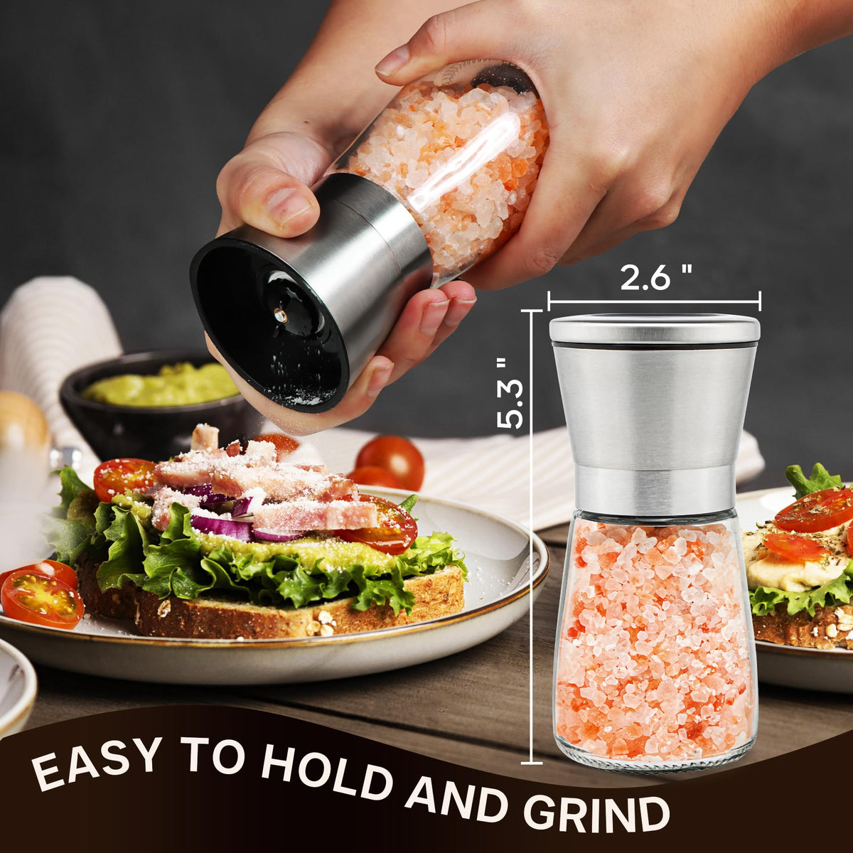 M JINGMEI ergonomic grip enables comfortable, steady grinding.
