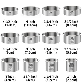 M JINGMEI round cutter with engraved diameter for quick size identification.