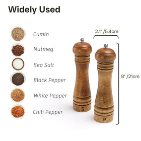 M JINGMEI top with stainless steel adjustment nut for coarser to finer grind.