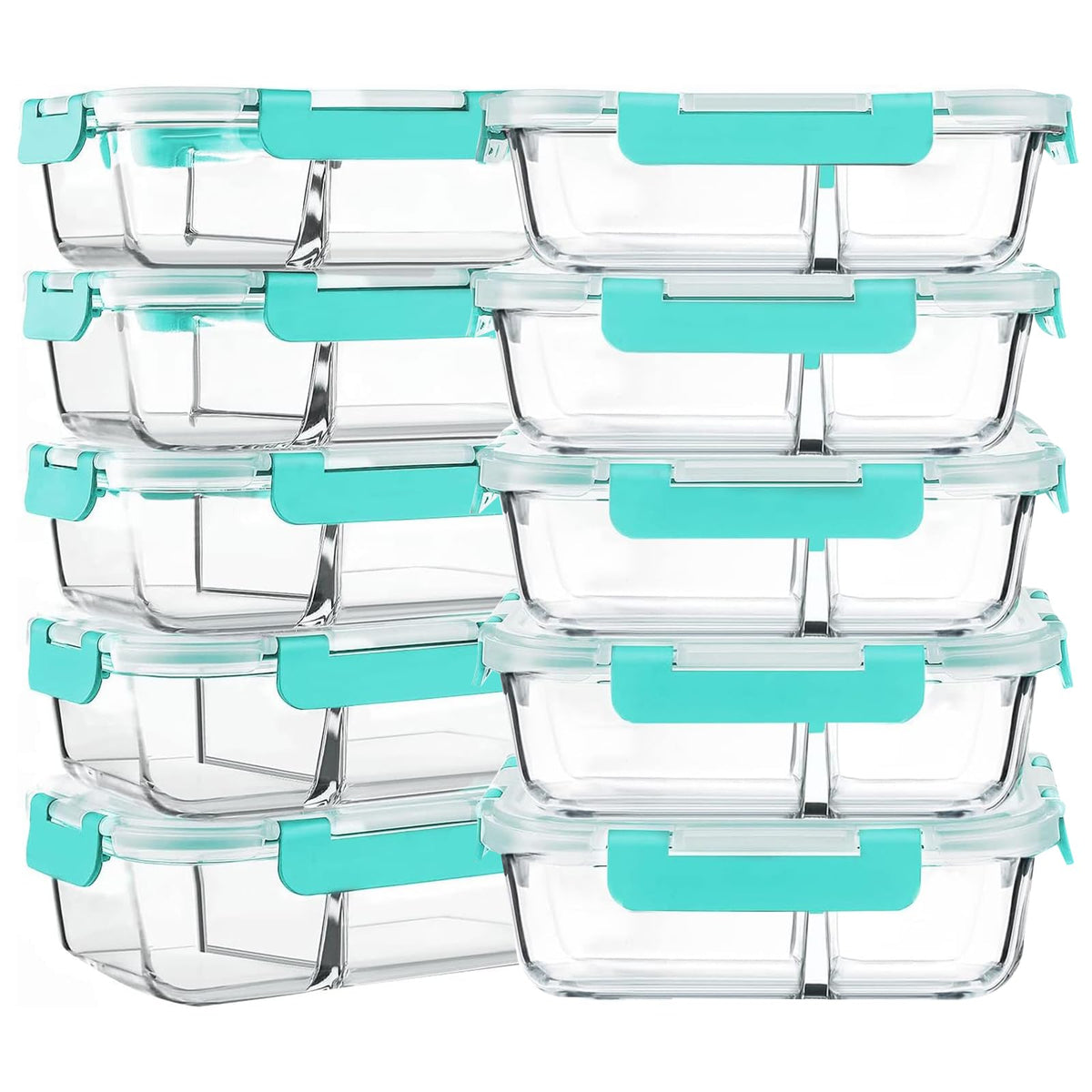 M MCIRCO 30oz glass meal prep containers with lids for leftovers