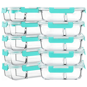M MCIRCO 30oz glass meal prep containers with lids for leftovers