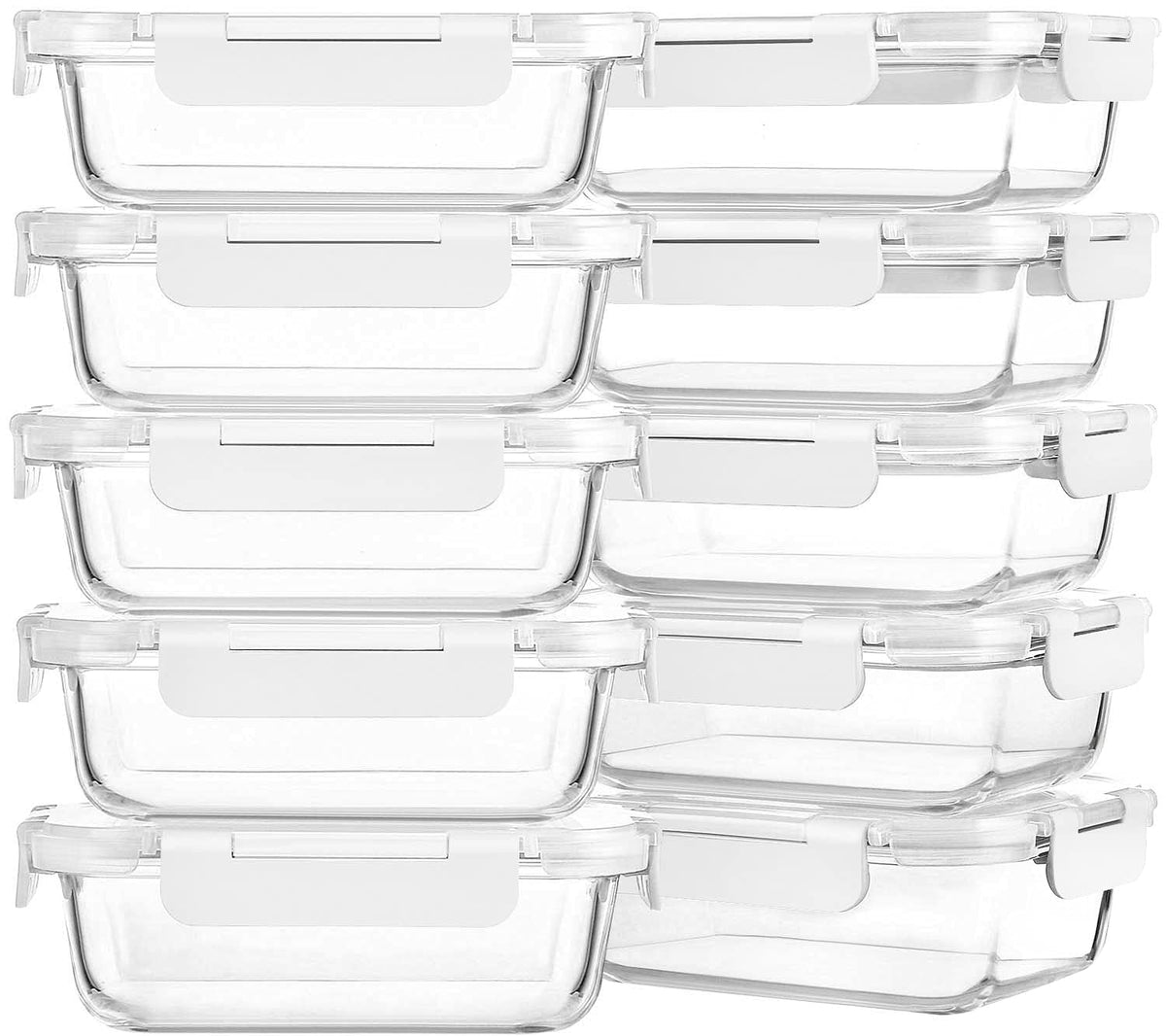 M MCIRCO 22oz glass meal prep container with lid for organized meals.