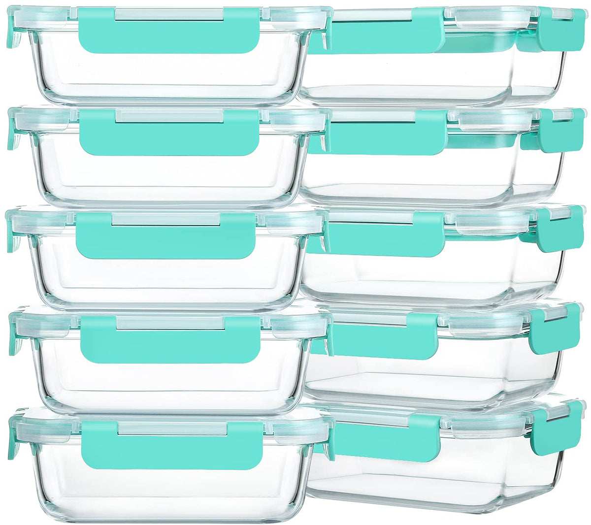 M MCIRCO 22oz glass meal prep container with borosilicate glass for fridge-to-microwave use