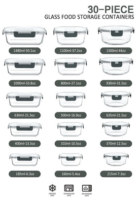 M MCIRCO airtight snap-lock lids keep leftovers sealed
