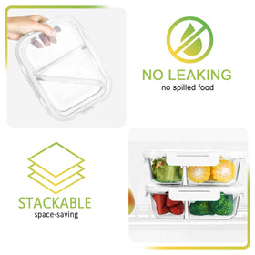 MCIRCO borosilicate glass keeps food fresh from fridge to table.