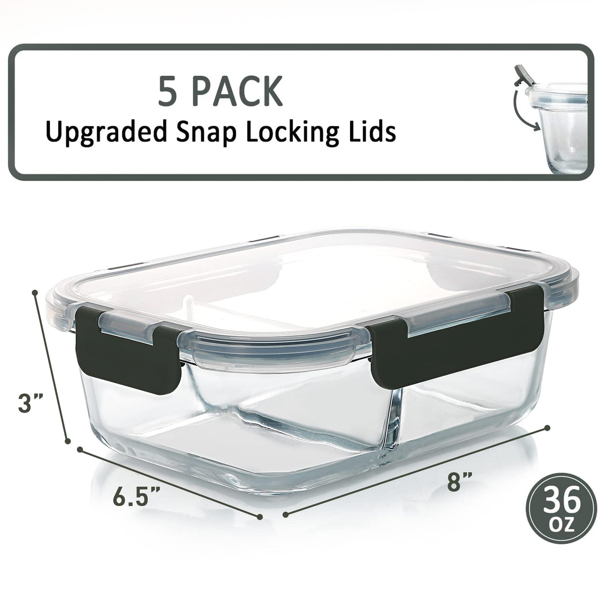 M MCIRCO borosilicate glass meal prep container demonstrates durability