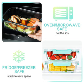 M MCIRCO dishwasher-safe glass container simplifies cleanup after meal prep