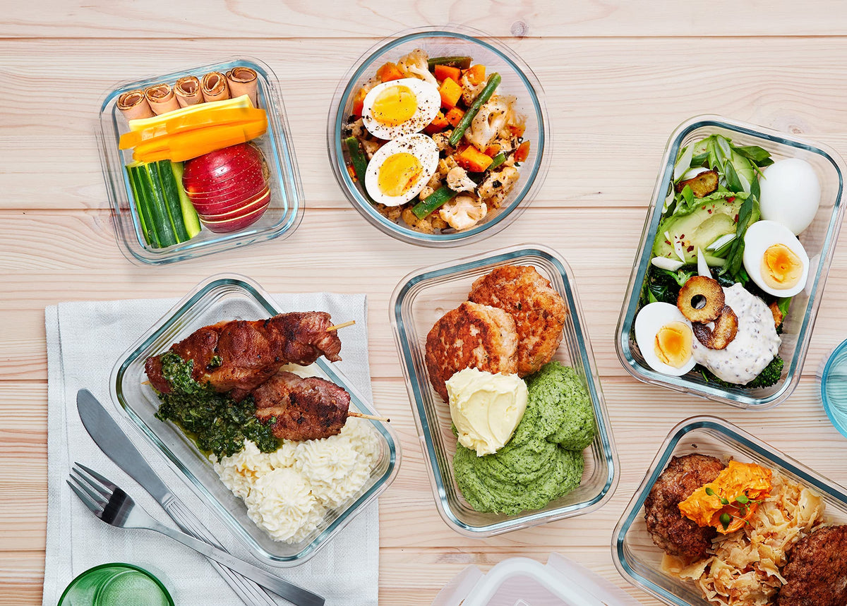 M MCIRCO dishwasher-safe glass storage for simple cleanup