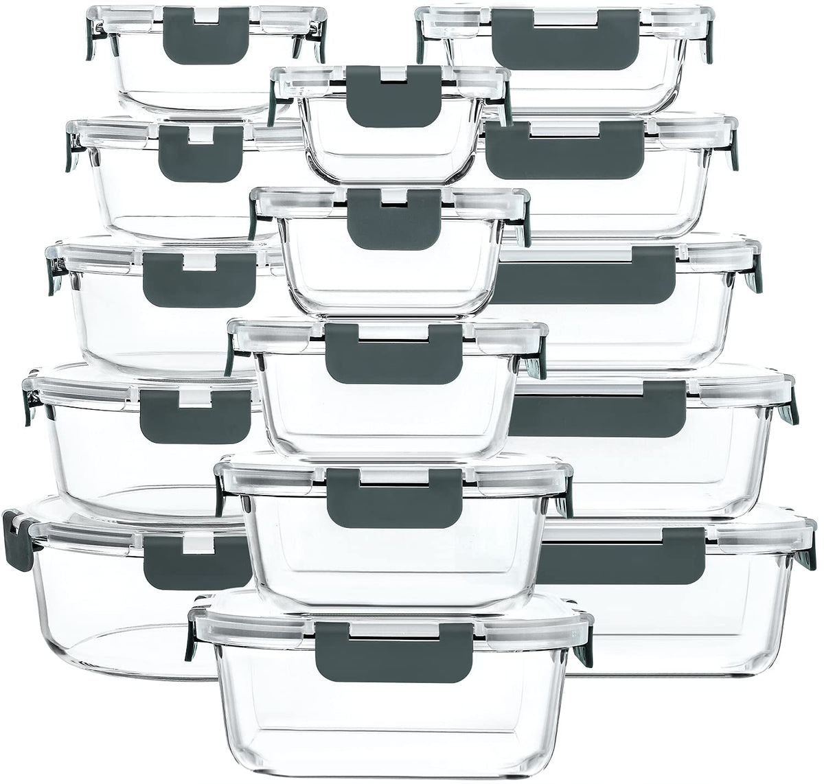 M MCIRCO glass storage set with lids for easy meal prep