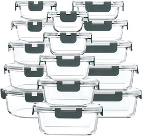 M MCIRCO glass storage set with lids for easy meal prep