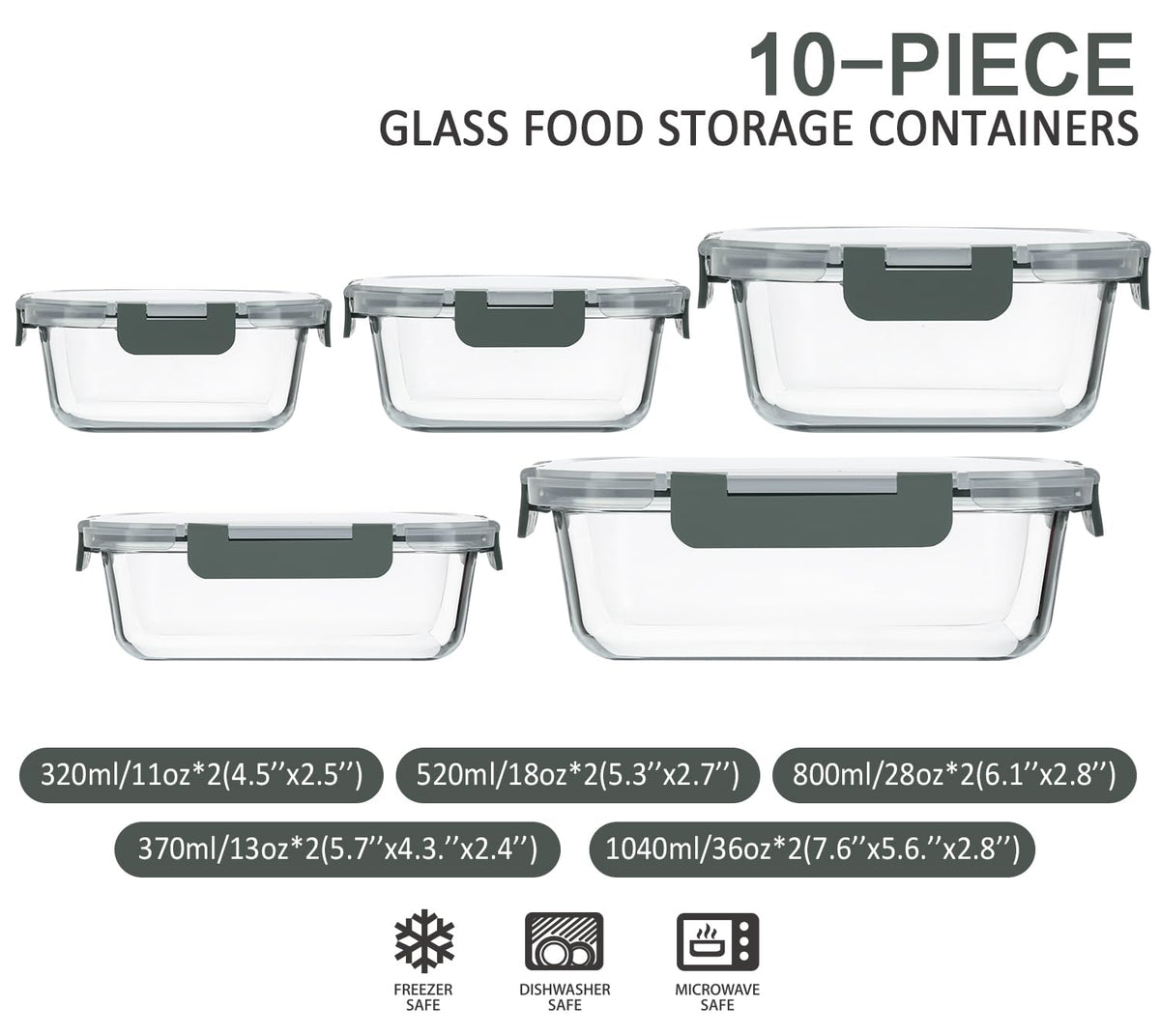 M MCIRCO lids with silicone seals ensure airtight freshness for leftovers.