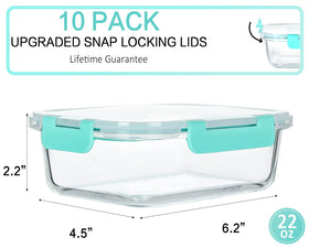 M MCIRCO lids with silicone seals prevent leaks and keep portions fresh