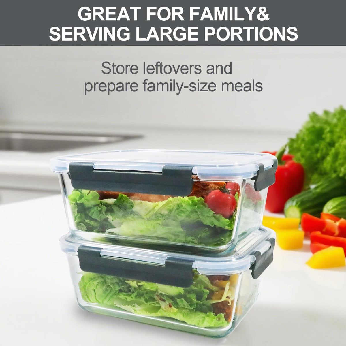 M MCIRCO glass containers safe for microwave, oven, and dishwasher