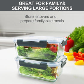 M MCIRCO glass containers safe for microwave, oven, and dishwasher