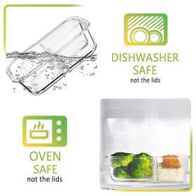 M MCIRCO microwave and oven safe glass container for easy reheating.