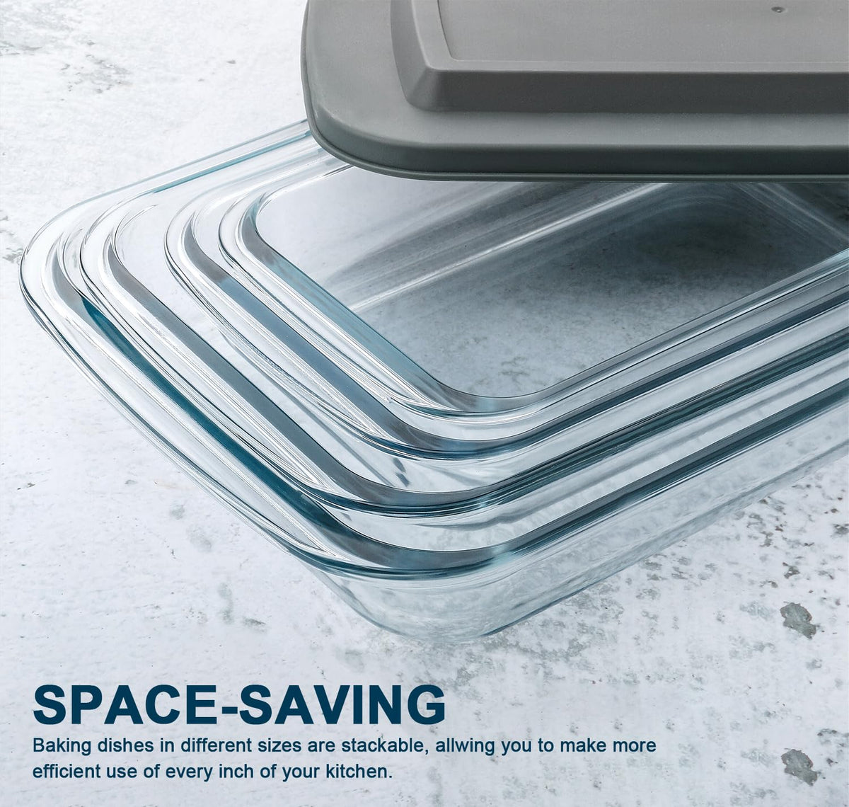 M MCIRCO stackable bakeware with tight-fitting lids saves fridge space
