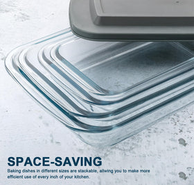 M MCIRCO stackable bakeware with tight-fitting lids saves fridge space