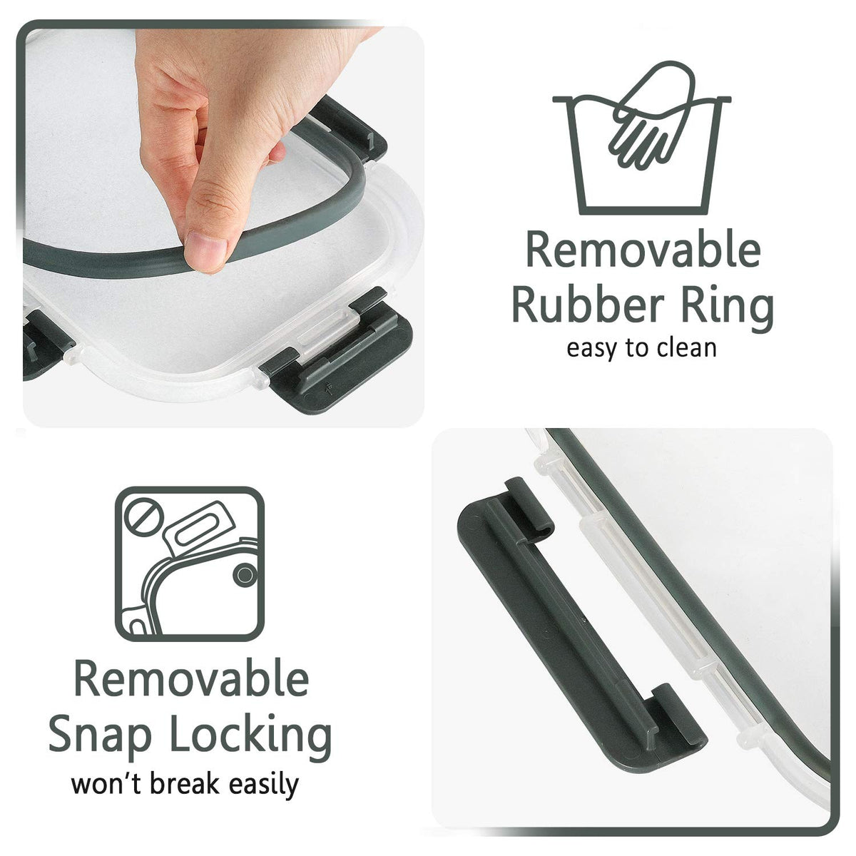 M MCIRCO stackable design saves fridge and cabinet space.
