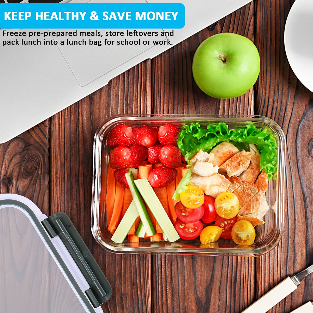 M MCIRCO stackable design saves refrigerator and cabinet space.