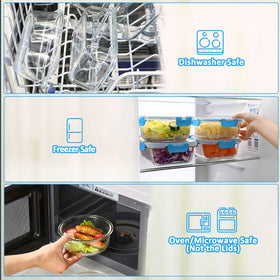 M MCIRCO stackable glass storage design saves fridge and cabinet space.
