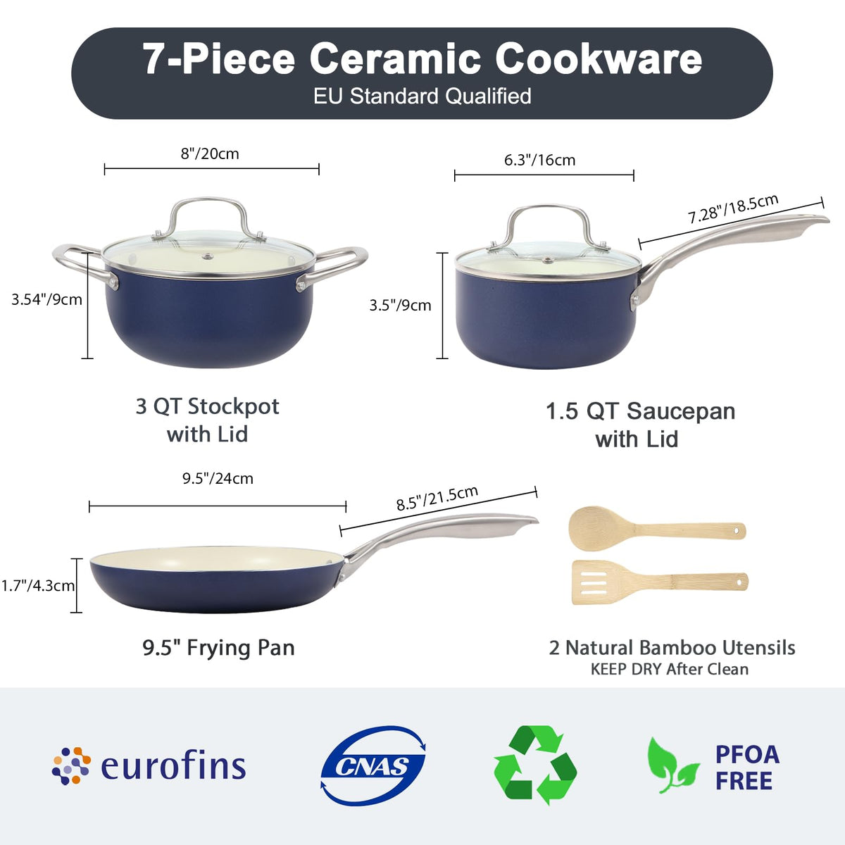 M MELENTA ceramic nonstick coating delivers easy release and quick cleanup.