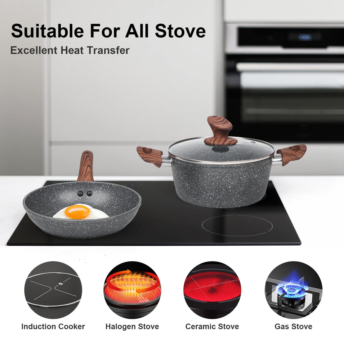 M MELENTA 2qt saucepan with lid for sauces