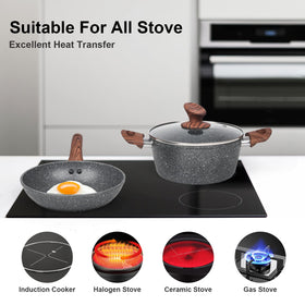 M MELENTA 2qt saucepan with lid for sauces