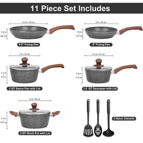 M MELENTA 8-inch nonstick fry pan ready for quick sear