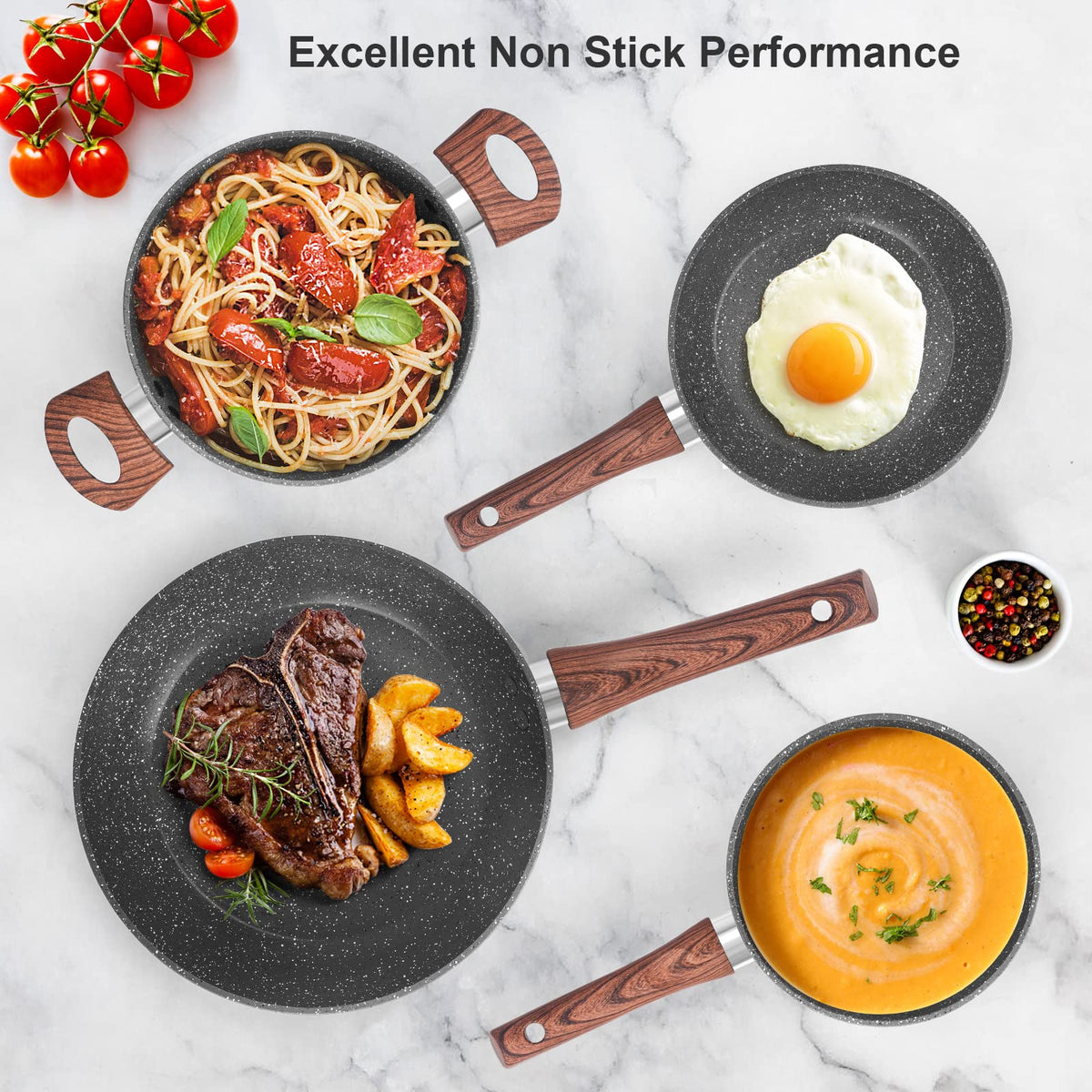 M MELENTA kitchen utensils set included with cookware