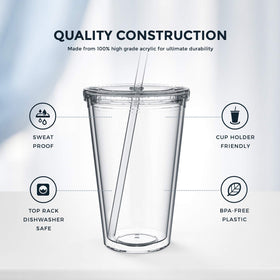Maars Classic Clear Tumbler four-pack for family use at home or outdoors.