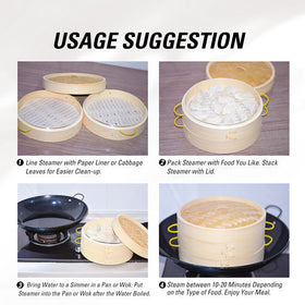 MacaRio steam set with ceramic sauce dishes enhances serving presentations