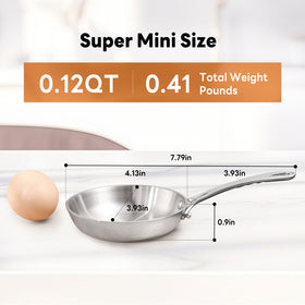 MACEVIA 4-inch pan melting sauces quickly on any stove.