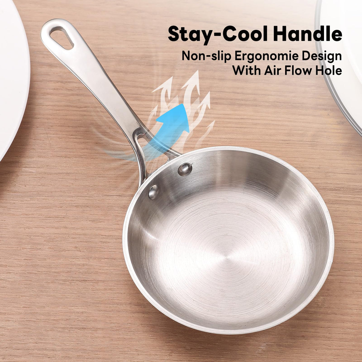 MACEVIA compact pan ideal for camping or RV cooking.