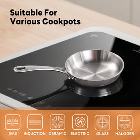 MACEVIA mini pan with handle hole for tidy storage after use.