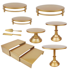 MACIFECI Gold 3-tier dessert stand for elegant weddings