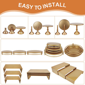 MACIFECI gold dessert tray for cookies and pastries