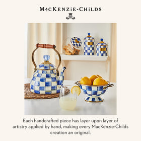 MACKENZIE-CHILDS enamel tea kettle gift idea for housewarmings and celebrations.