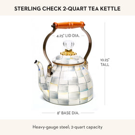 Mackenzie-Childs 2-quart kettle perfect for small gatherings and daily brews.