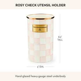MACKENZIE-CHILDS enamelware kitchen accessory adding decorative storage.