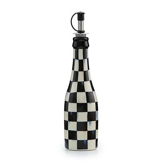 MacKenzie-Childs Farmhouse Oil Cruet with ceramic body for olive oil storage.