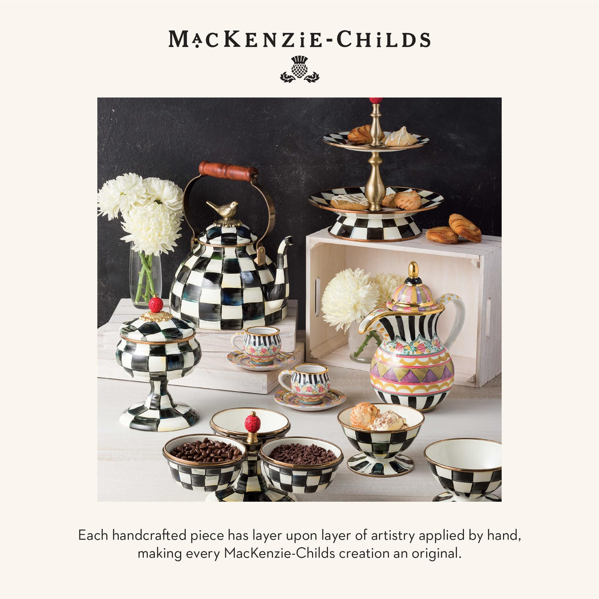 MacKenzie-Childs Gift-worthy cruet ideal for weddings or housewarmings.
