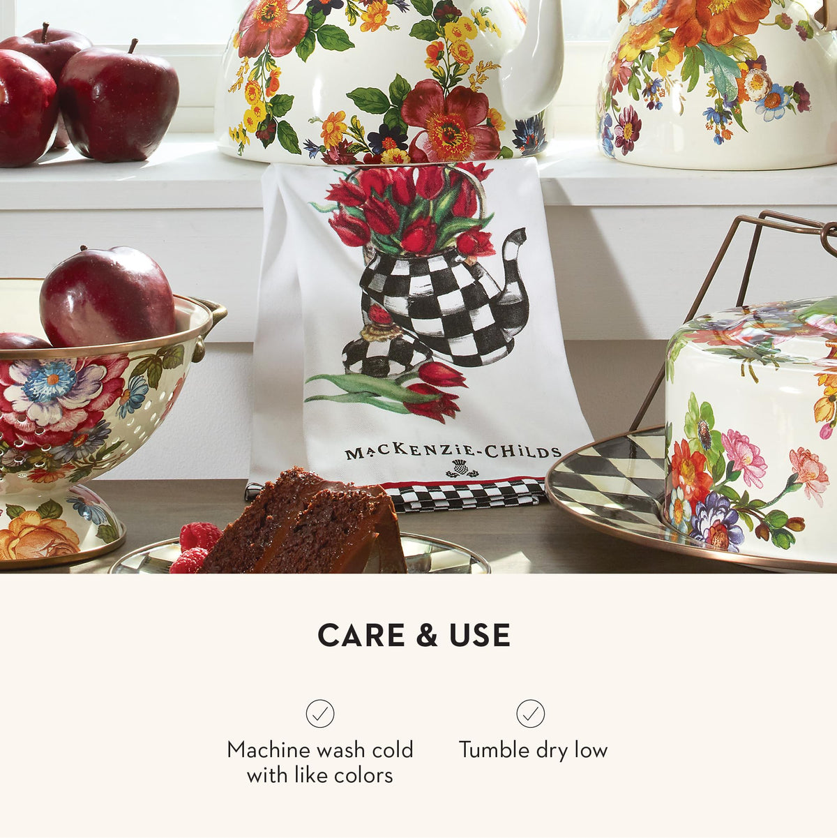 MacKenzie-Childs hand drying dish towel suitable for drying dishes and hands
